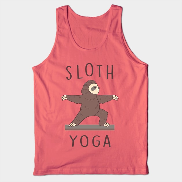 Sloth Yoga Tank Top by Andriu